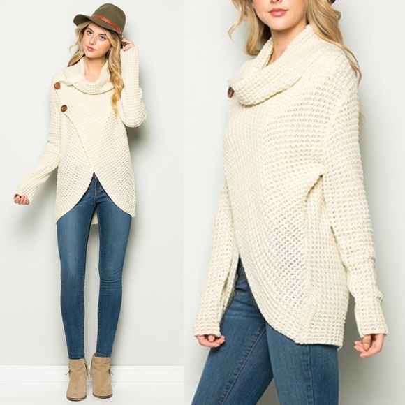 XX HARLOWE cowl neck sweater top - CREAM - Picture 3 of 3
