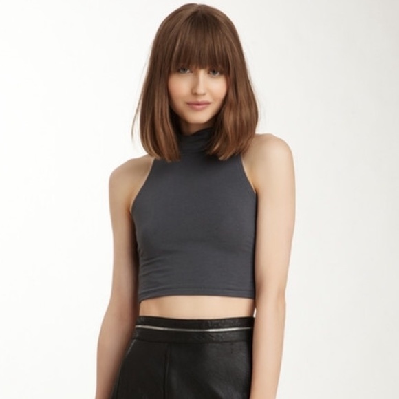 Cropped Turtleneck Tank
