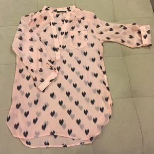 Pink & black blouse