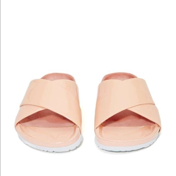 Brand new in box Jeffrey Campbell blush slides!