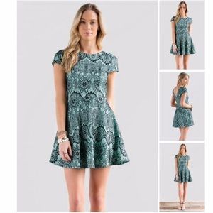 Francesca's teal/black lace dress, never worn NWOT