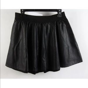 Armani Exchange Black Faux Leather Skirt