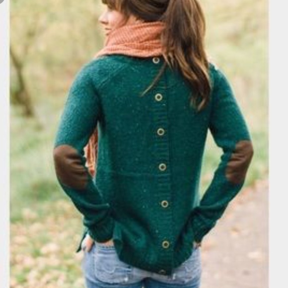 Fenn Wright Mason Cream elbow patch sweater