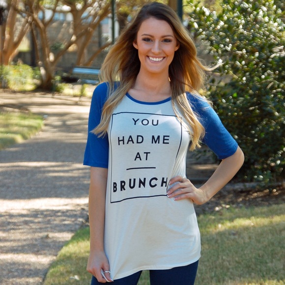 You had me at brunch baseball tee - Picture 2 of 3