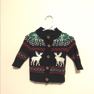 Baby Gap 3-6mo holiday knit cardigan