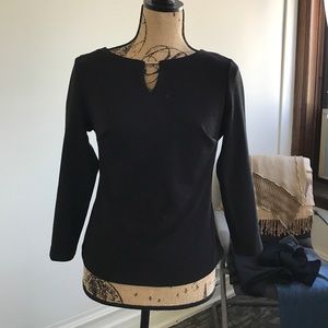 Dressy Calvin Klein top with peakaboo neck
