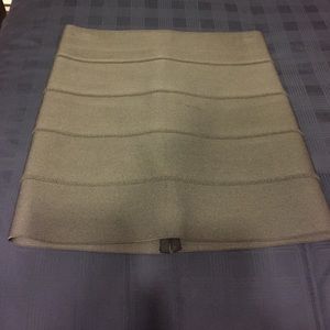 Pleasure Doing Business Grey Banded Skirt