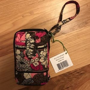 Vera Bradley All in One Wristlet: Mocha Rouge