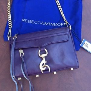 Authentic Rebecca Minkoff Mini MAC in Aubergine
