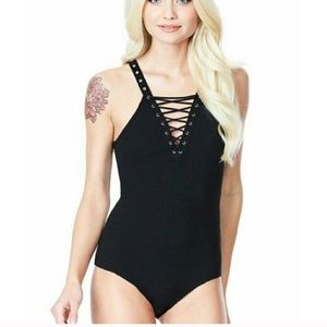 LF black bodysuit