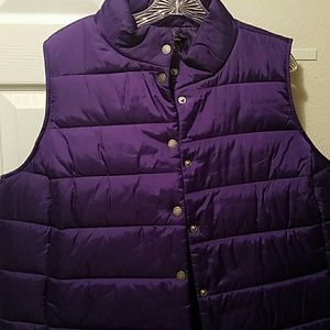 Purple puffer vest
