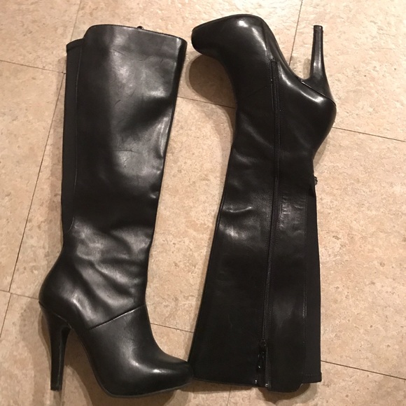 Shoes - Black Leather Boots
