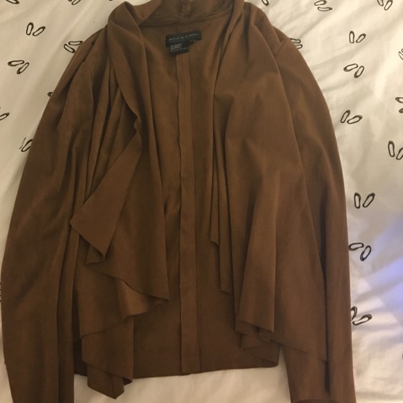 Brown suede blazer (L)