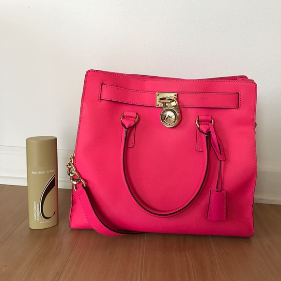 Michael Kors Handbags - Michael Kors "Barbie Pink" Hamilton Handbag