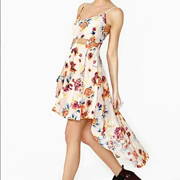 New Lulu's Cutout Flower Dress