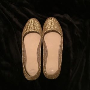 Mel brand  glitzy gold flats