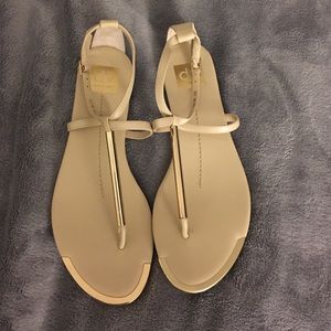 Nude/gold dolce vita sandals