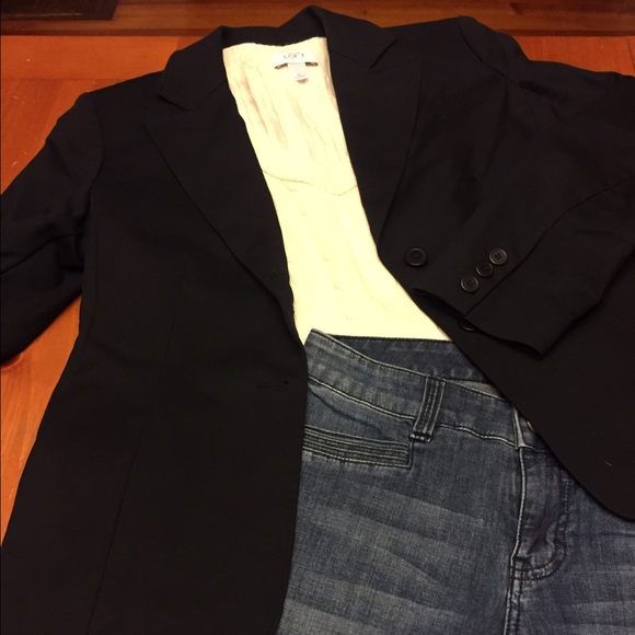 Talbot's Basic Navy Blazer Sz 8 Petite - Picture 5 of 9