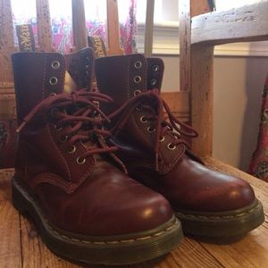 Burgundy doc martens