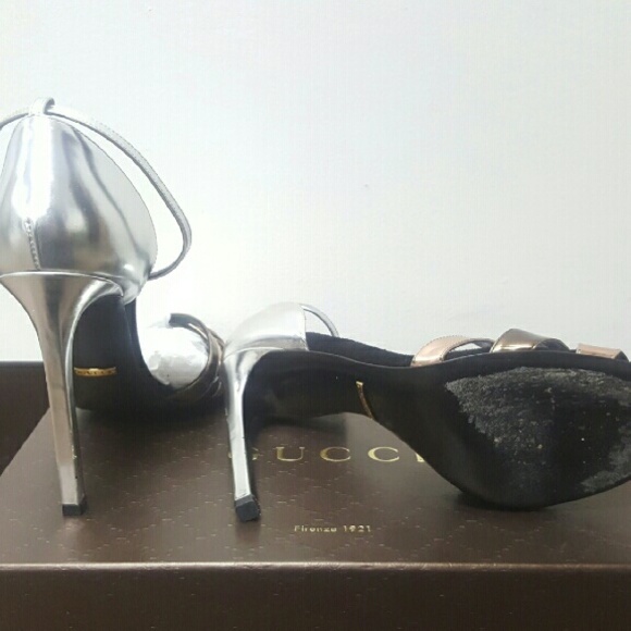 Gucci multi-color metallic heeled sandals - Picture 2 of 4