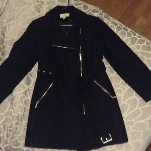 Michael Kors Black Wool Coat
