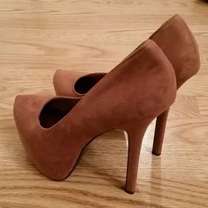 Super Sexy Brown Suede Heels