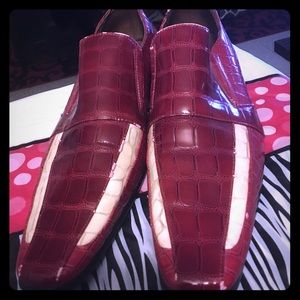 Super Stylish red and white dress shoes