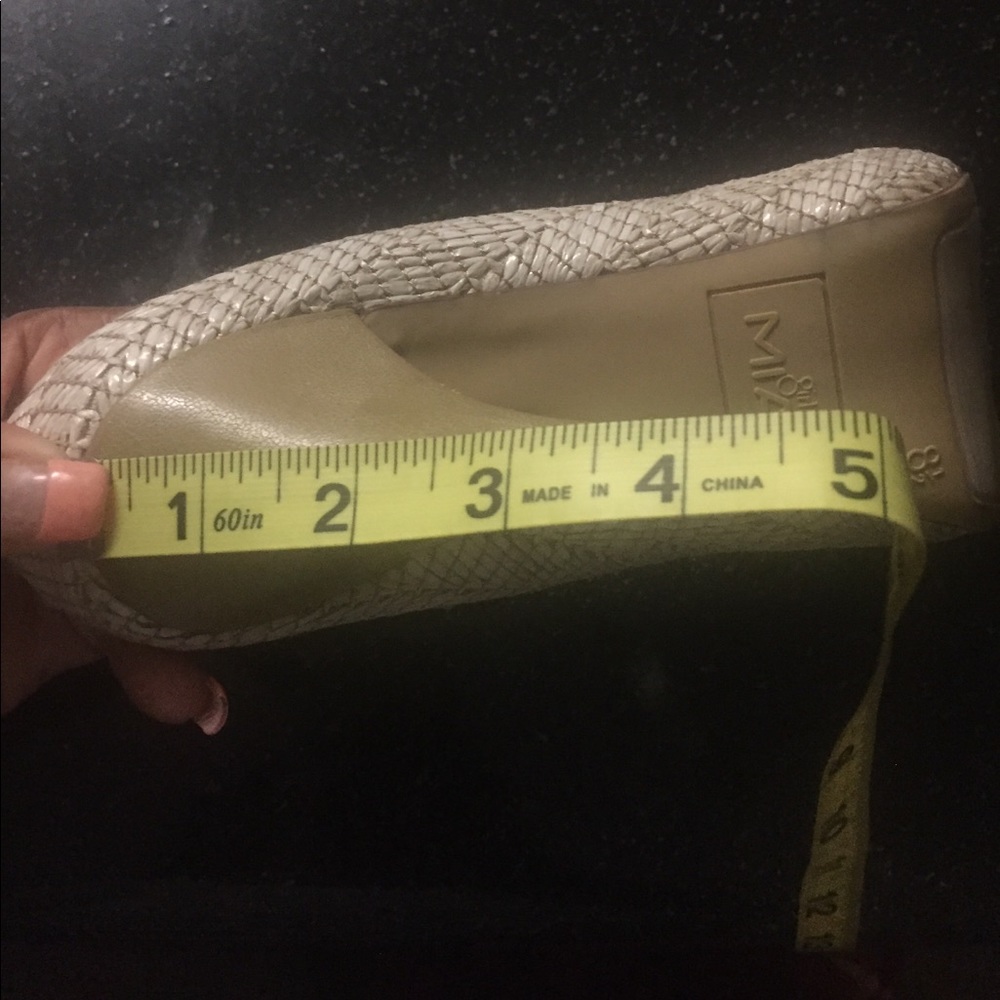 Mia Pumps woven beige/white $25 sz 8 1/2 - Picture 3 of 3