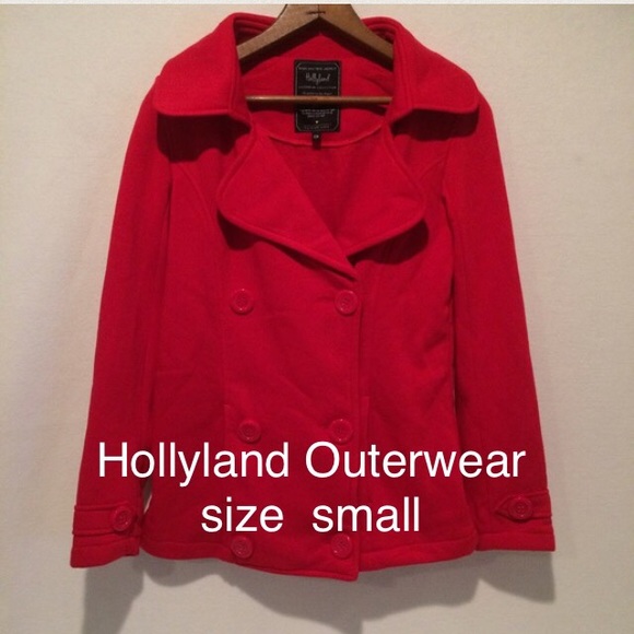 Hollyland Jackets & Blazers - NWOT Hollyland Outerwear Collection Red Peacoat