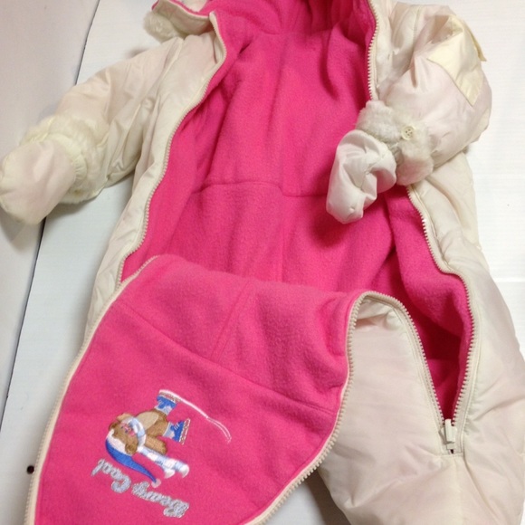 Jackets & Coats - Outbrook kids reversible pink white snowsuit 18m Jackets & Coats - Outbrook kids reversible pink white snowsuit 18m