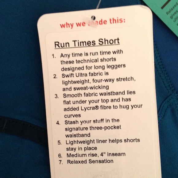 NWT Run Times Short by lululemon - Picture 4 of 4