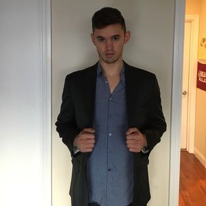 Pinstripe Black Blazer