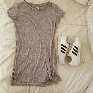 Heathered grey T Shirt Dress