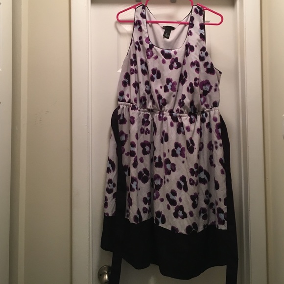 Lane Bryant 18/20 knee length purple & grey dress