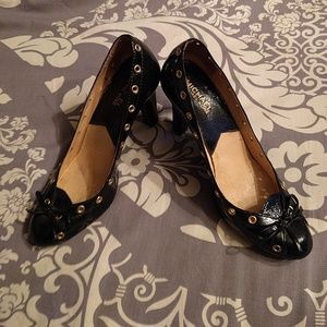 MK Black leather pump👠