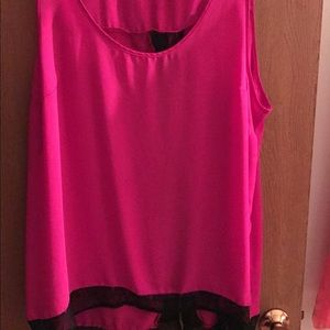 Torrid Pink Peek-a-boo back Top