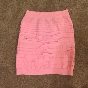 Pink pencil skirt