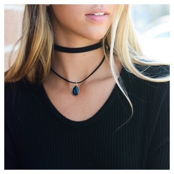 Dual Strap Choker Necklace - Picture 1 of 4