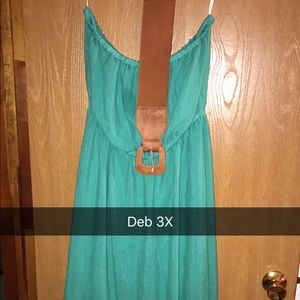Deb Hi-Lo Teal Dress 3X