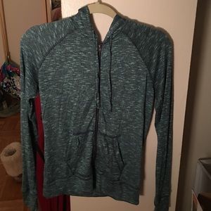 Thin zip up sweatshirt