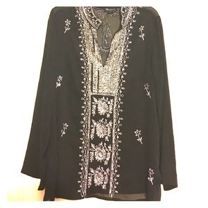 Black Indian inspired blouse