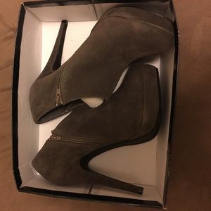 Grey Suede Booties size 11 never worn