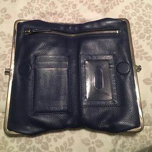 Blue hobo "lauren" wallet