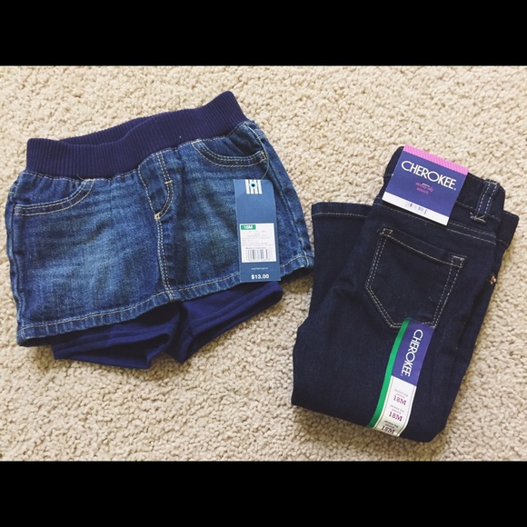 Cherokee Other - ✨NWT✨ Bundle of 18M Jean Skort and Skinny Jeans