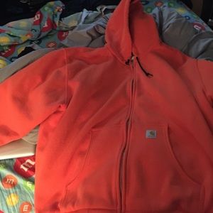 Carharrt winter hoodie j149 in orange