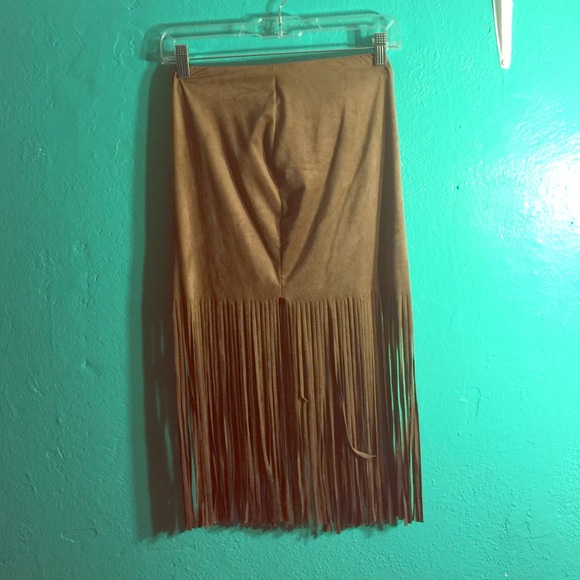 Suede skirt