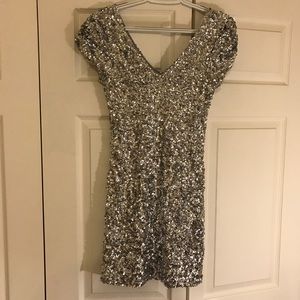 Silver Sequin Dress