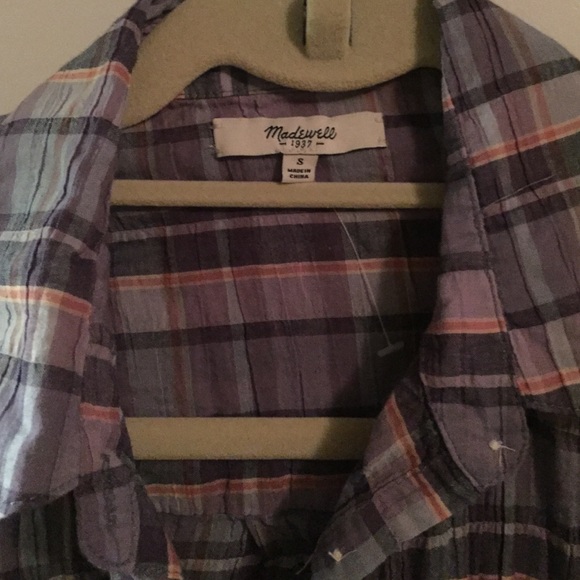 Madewell Button Down Cotton Mix Shirt - Picture 4 of 4