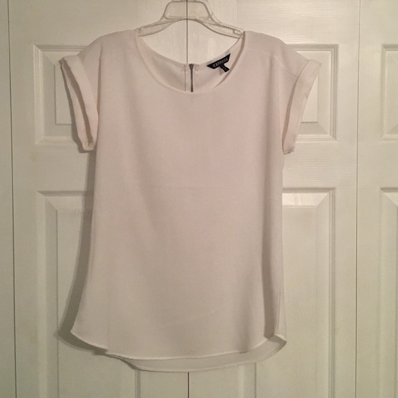 Express Tops - Express white short sleeve blouse
