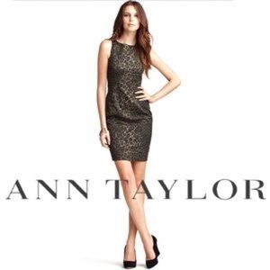 Ann Taylor Leopard Sheath Dress